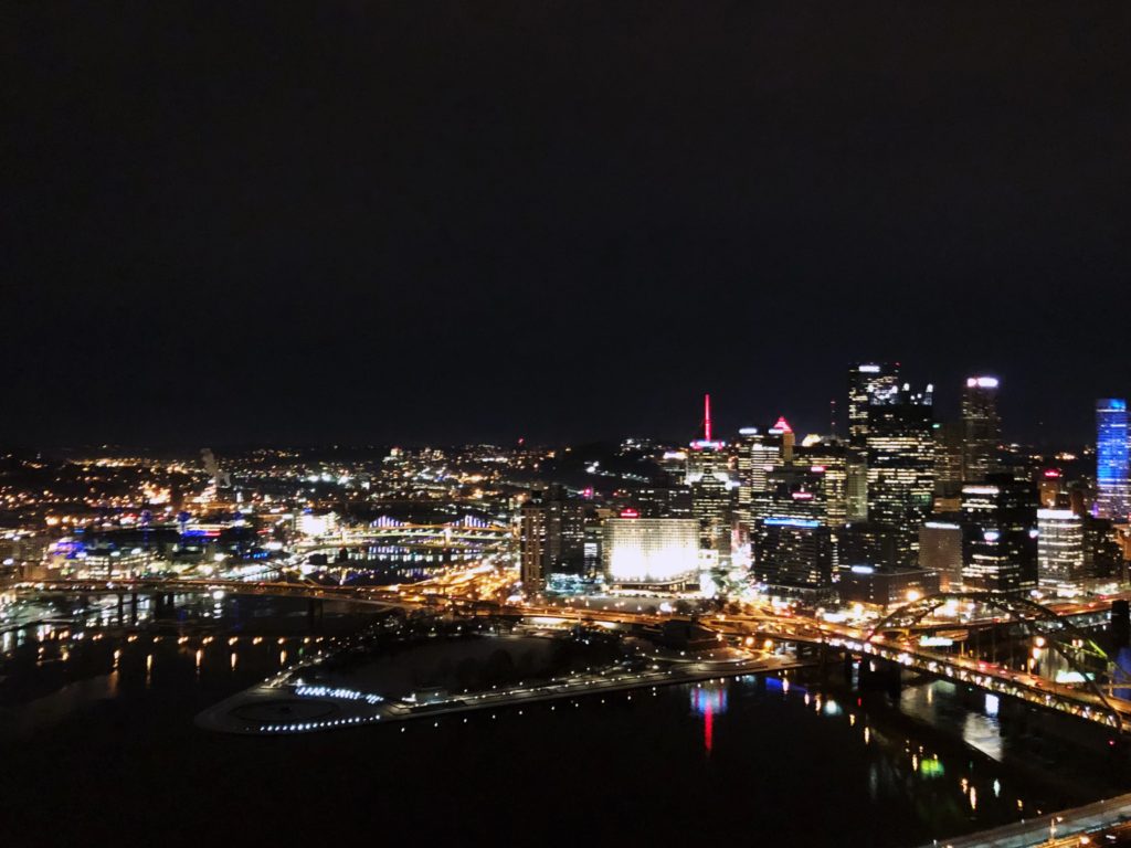 Pittsburgh at night from the Duquesne Incline Observation Deck