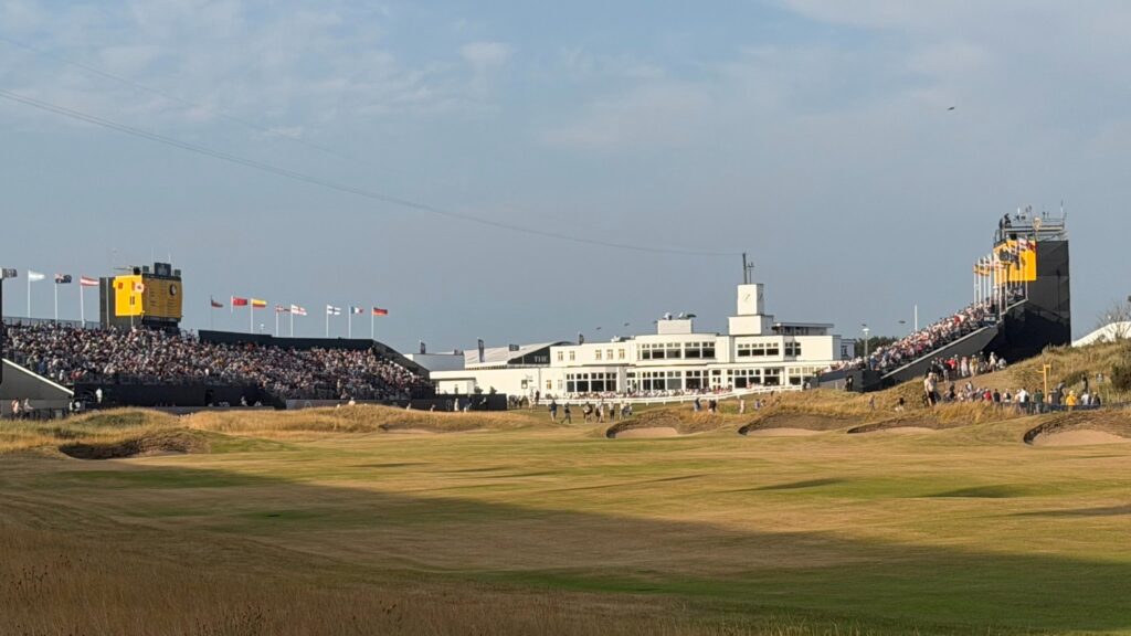 image of 18th hole at Royal Birkdale while attending the open champaionship